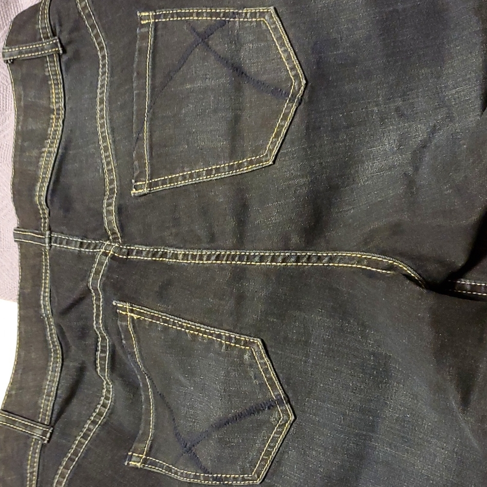 Lane Bryant SZ 18 dark,wash denim shorts,see pics,pockets front/back 21" - Picture 7 of 9